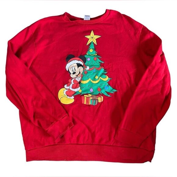 Disney Mickey Mouse Christmas Sweatshirt - Picture 1 of 6